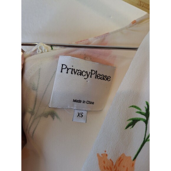Revolve PRIVACY PLEASE Floral Mini Dress Sz XS Romantic Fairy Core Beachy Whimsy - Picture 4 of 11